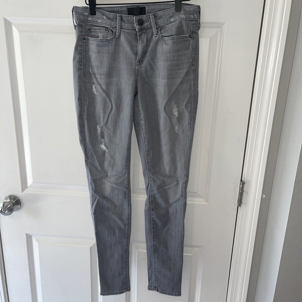 Vince Dylan Skinny Jeans Gray Distressed Denim Women Size 27